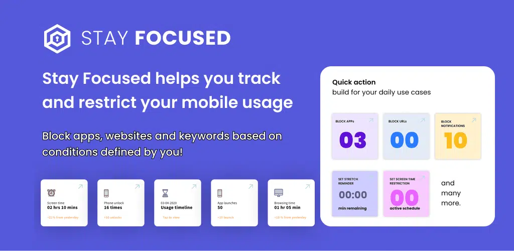 stay focused app block tracker limit phone premium 1